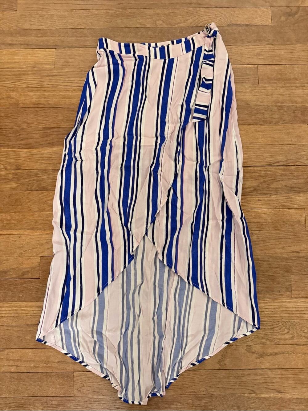 ASTR The Label Women's Striped Maxi High-Low Wrap Skirt - Size S
 b21